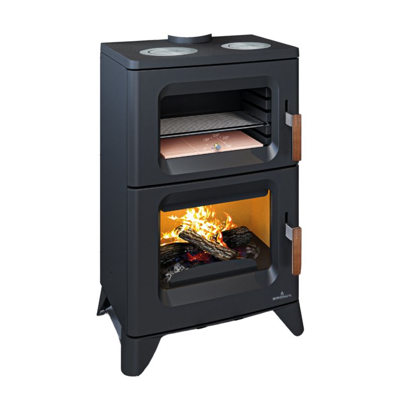 Cuisinière à bois raccordable - BRONPI Hilton-C 6 kW