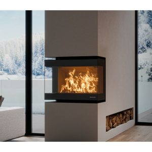 Insert à bois 3 faces premium - THERMOROSSI Panorama 7.9 kW