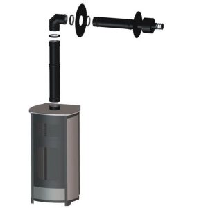 Kit ventouse supérieur pour poêles à granulés étanches - DINAK