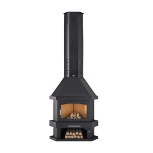 Poêle à bois cheminée d'angle - FIREMATIC Windsor 13.8 kW