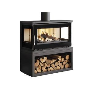 Poêle à bois raccordable 3 faces - FIREMATIC Calgary - S 12.5 kW