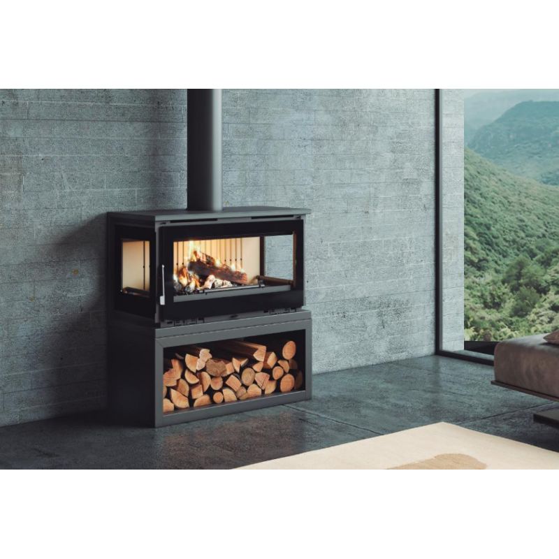 Poêle à bois ventilé 3 faces - FIREMATIC Calgary - S 12.5 kW