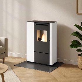 Poêle à granulés extra plat canalisable Eva Calor Pia - 11 kW